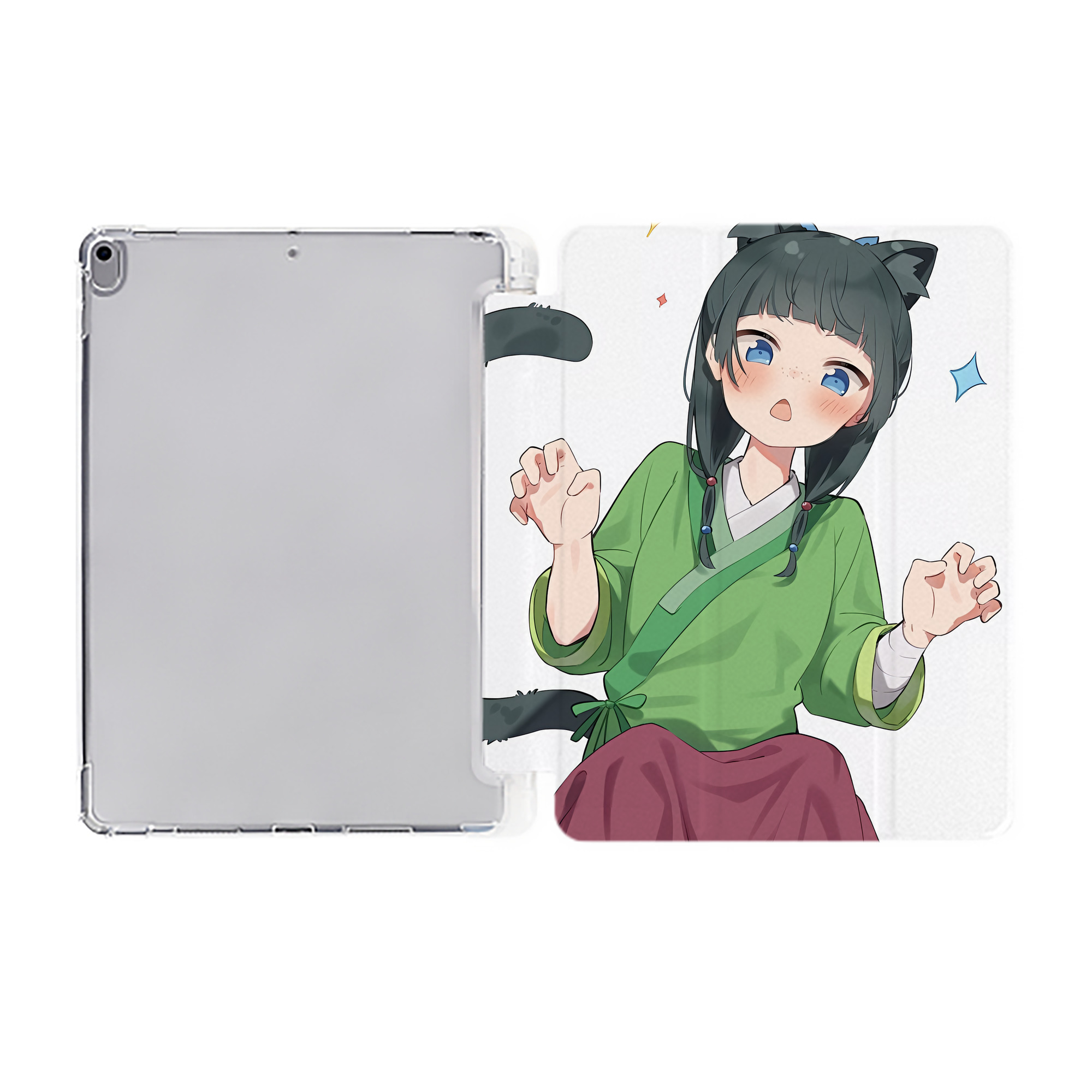 （画像用） 薬屋のひとりごと The Apothecary Diaries IPad ケース ペン収納付き 三つ折りスタンド PUレザー×シリコン 対応機種9.5/10.5/10.9インチ